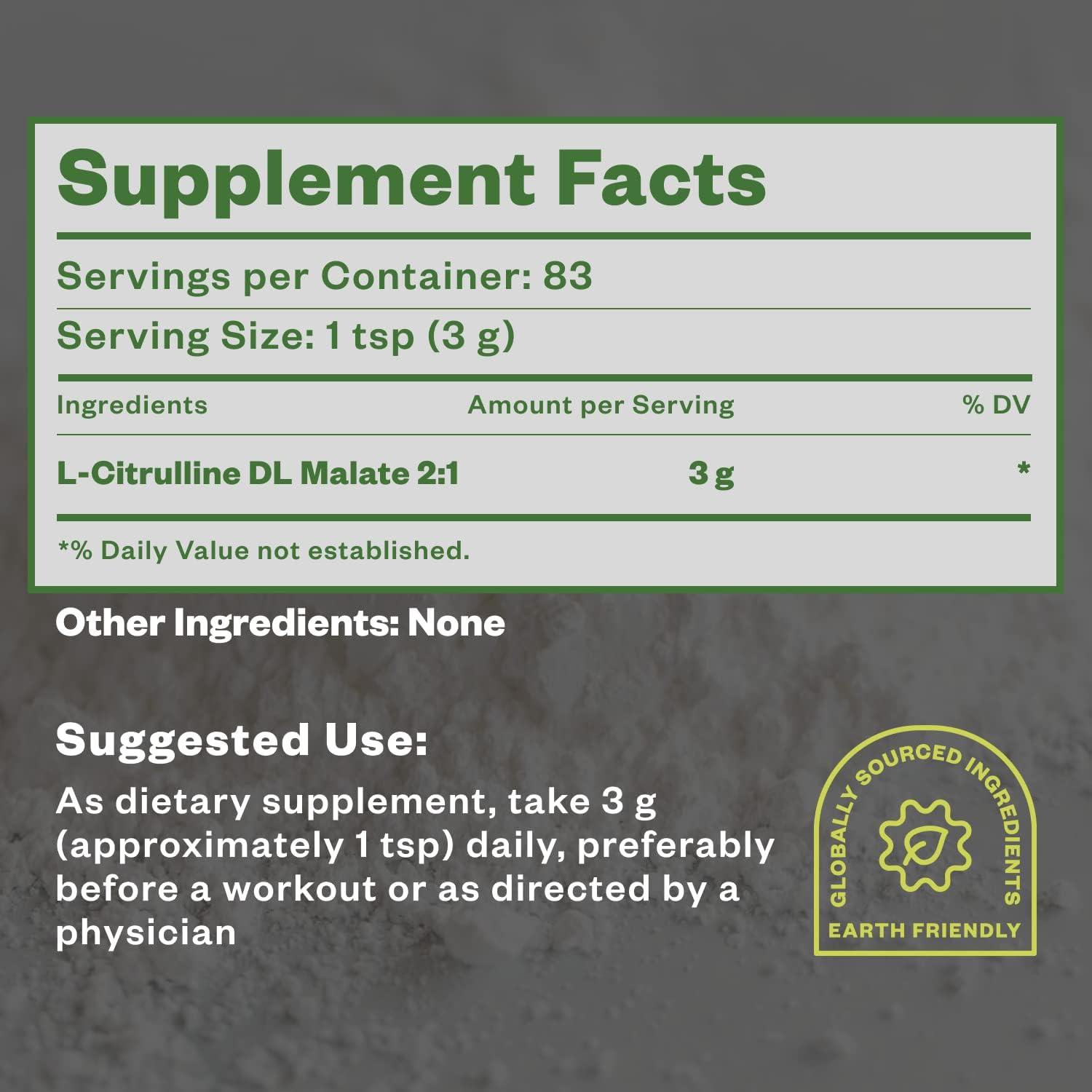 Premium Purisure L-Citrulline Malate Powder 250g - Boost Strength, Performance, Energy - Pre-Workout Supplement for Muscle Pumps and Recovery - 83 Servings
