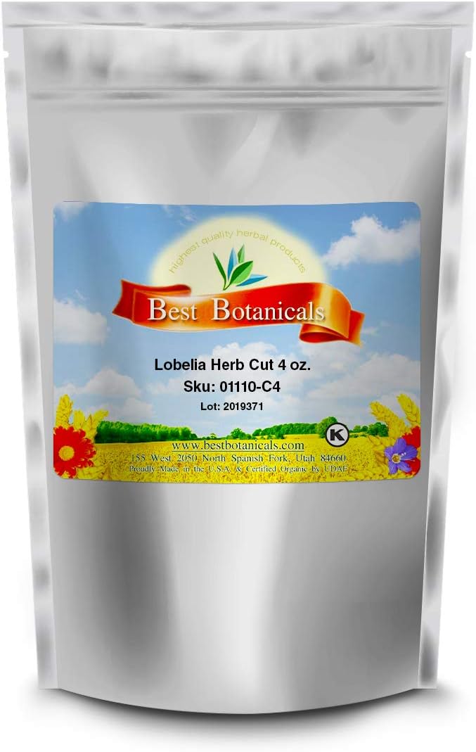 Premium Quality 4 oz. Cut Lobelia Herb by Best Botanicals