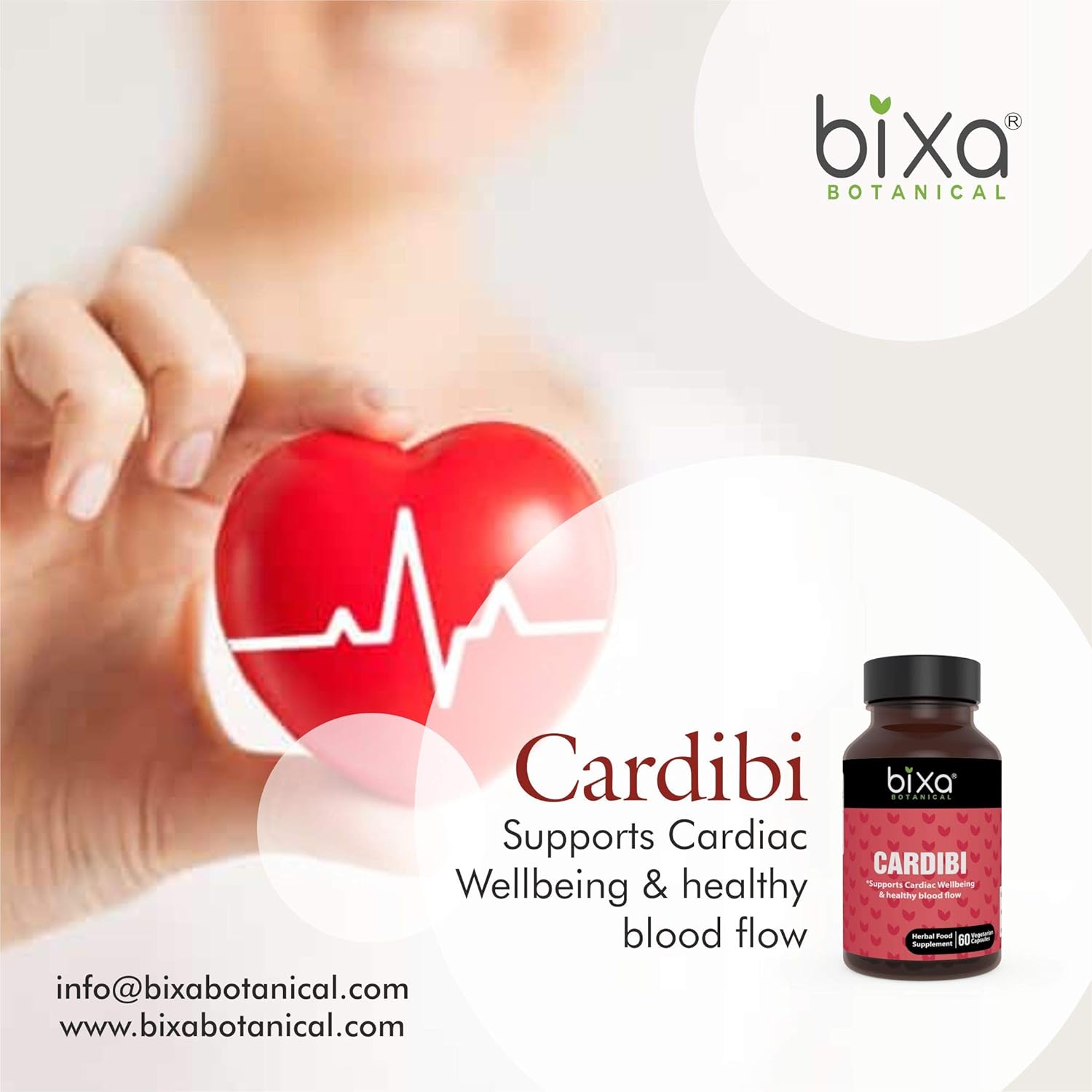 Premium Quality Ayurvedic Cardibi Capsules with Arjuna, Guggul, Punarnava, Trikatu Powder, and Garlic Extract - 60 Veg Capsules (450mg)