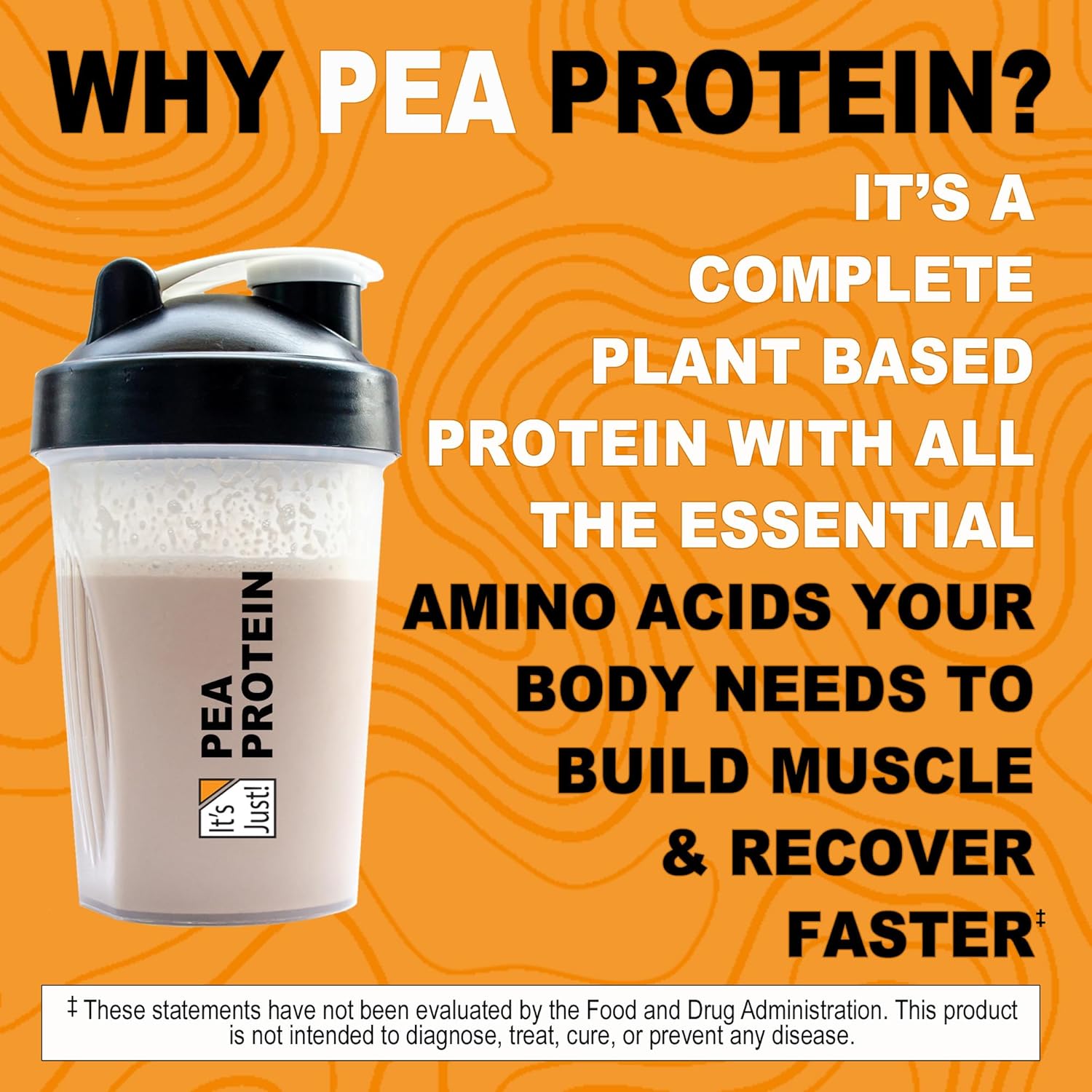 Premium Quality Vanilla Pea Protein Isolate - Plant Based, Gluten Free, Vegan, Keto Friendly - 2.5 Pound - Product of Canada - Packaged in USA