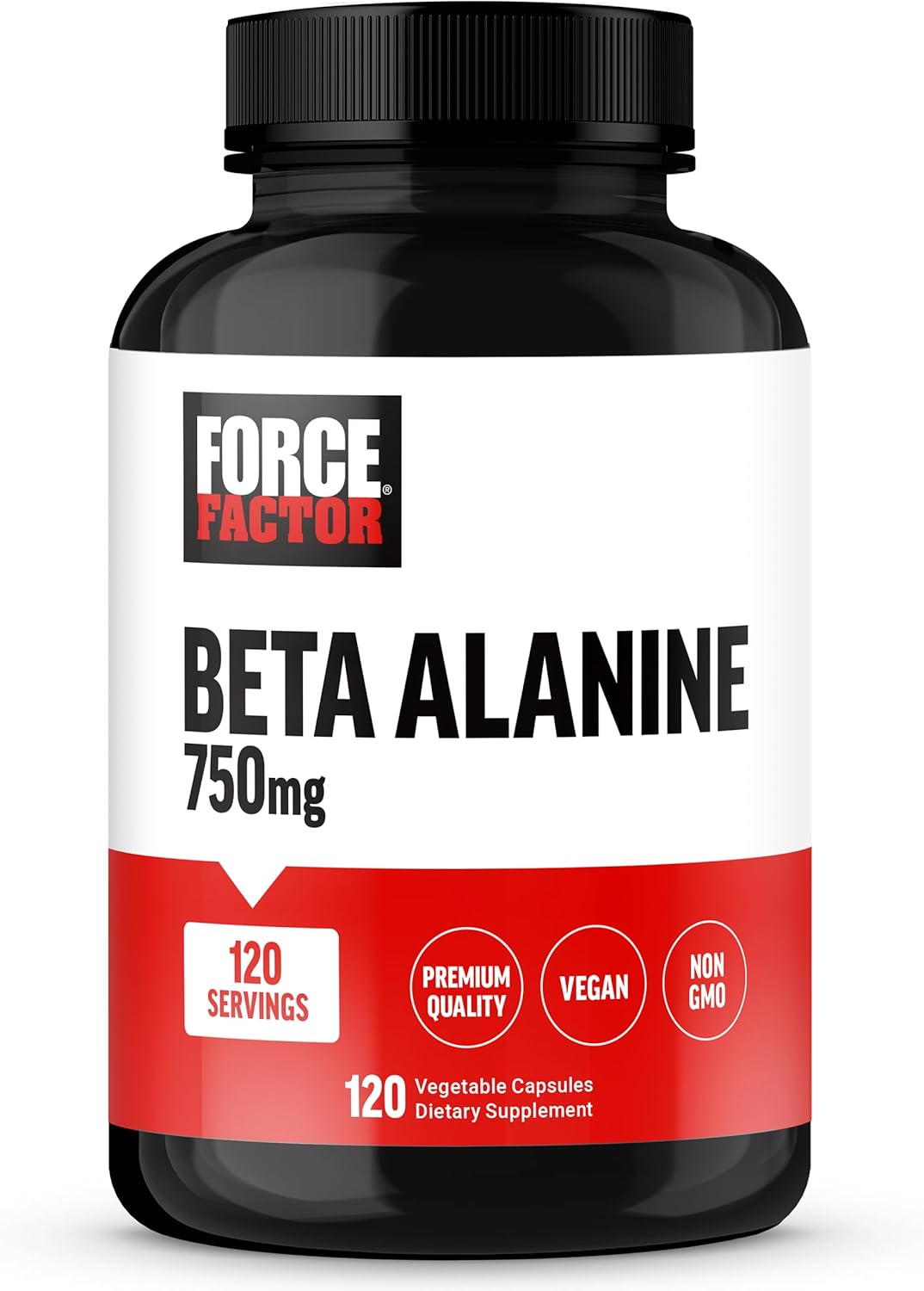 Premium Quality Vegan Beta-Alanine Capsules for Endurance & Performance Boost, Reduce Fatigue, Clinical Dose, Non-GMO - 120 Capsules