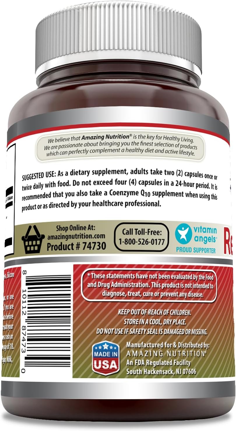 Premium Red Yeast Rice 1200mg Capsules Supplement | Non-GMO & Gluten Free | Made in USA (180 Count)