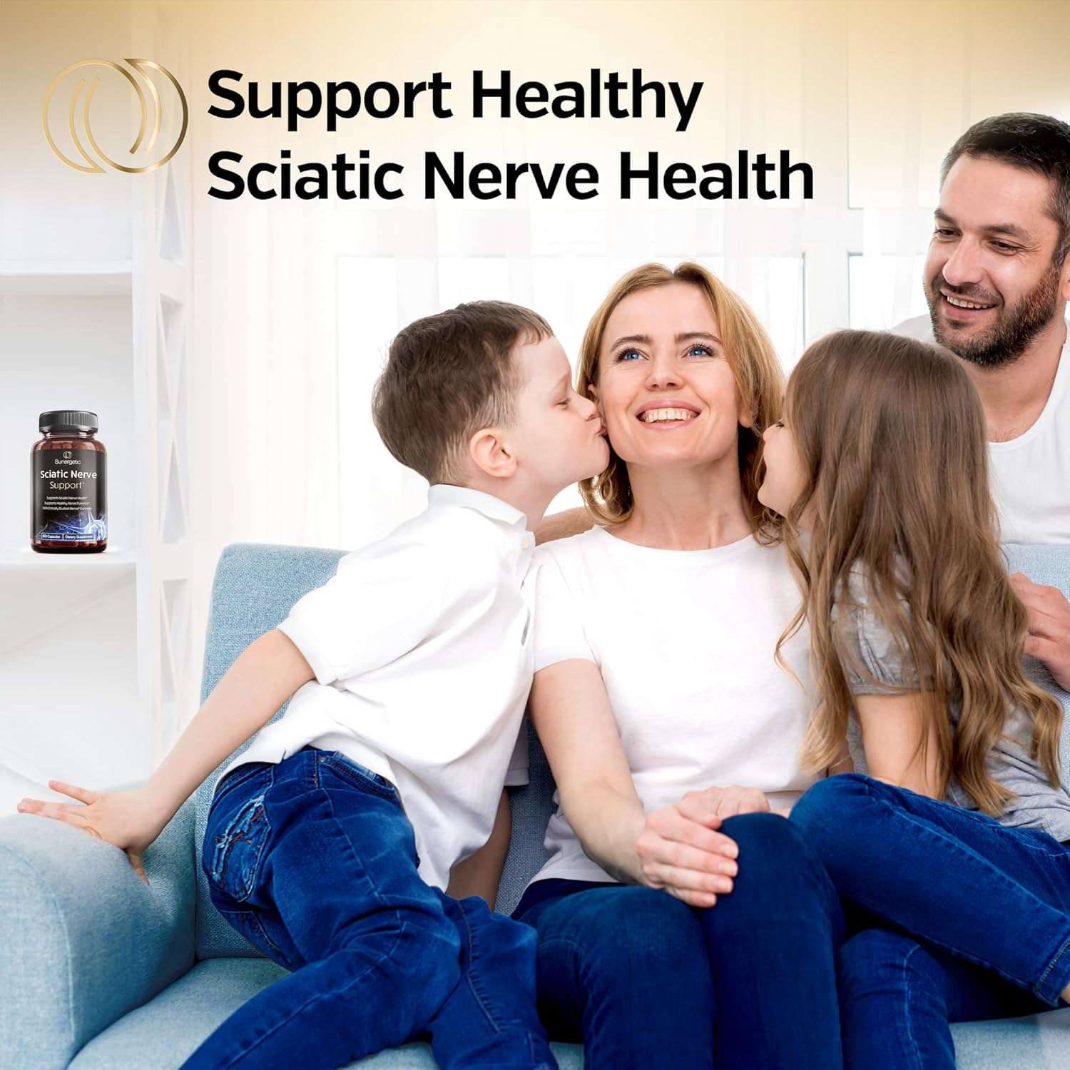 Premium Sciatic Nerve Support Supplement with Benfotaimine, Alpha Lipoic Acid, and Meriva Turmeric - Promotes Sciatic Nerve Health and Joint Comfort - 60 Capsules
