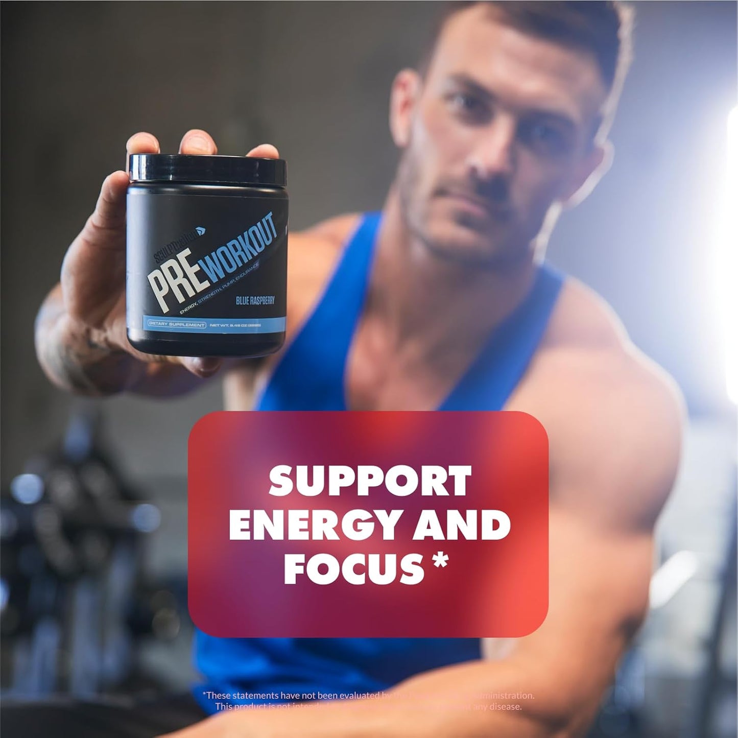 Premium Sculpt Nation PreWorkout Powder - Boost Performance, Endurance, and Energy with Amino Acids - Blue Raspberry Flavor - 30 Servings