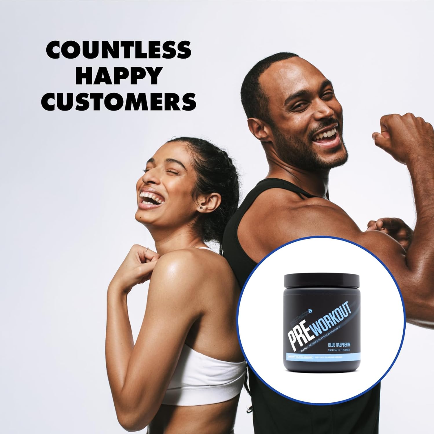 Premium Sculpt Nation PreWorkout Powder - Boost Performance, Endurance, and Energy with Amino Acids - Blue Raspberry Flavor - 30 Servings