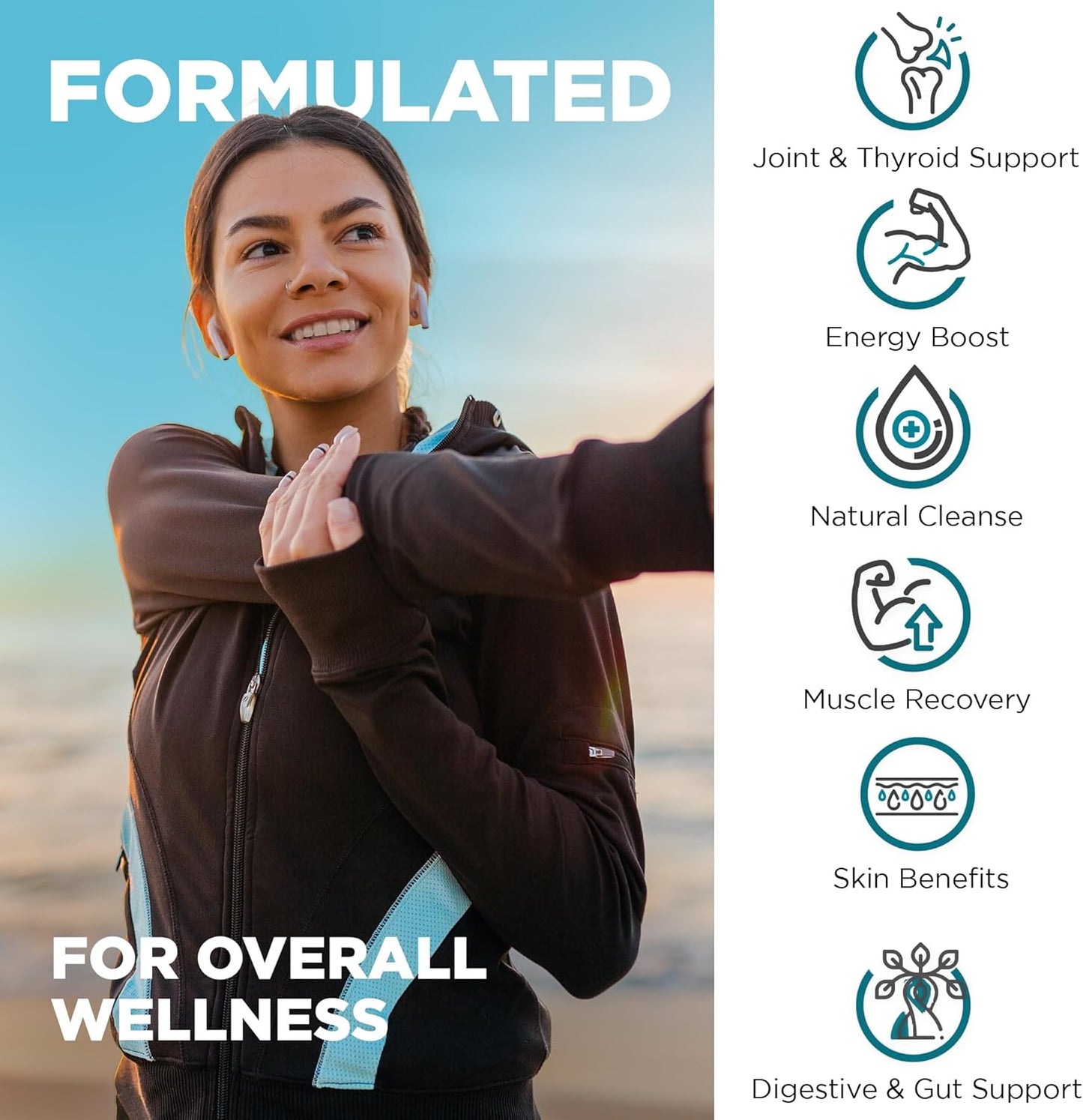 Premium Sea Moss and Resveratrol Capsules Bundle for Digestion, Vitality, & Repair: High-Absorption Supplement for Overall Wellness