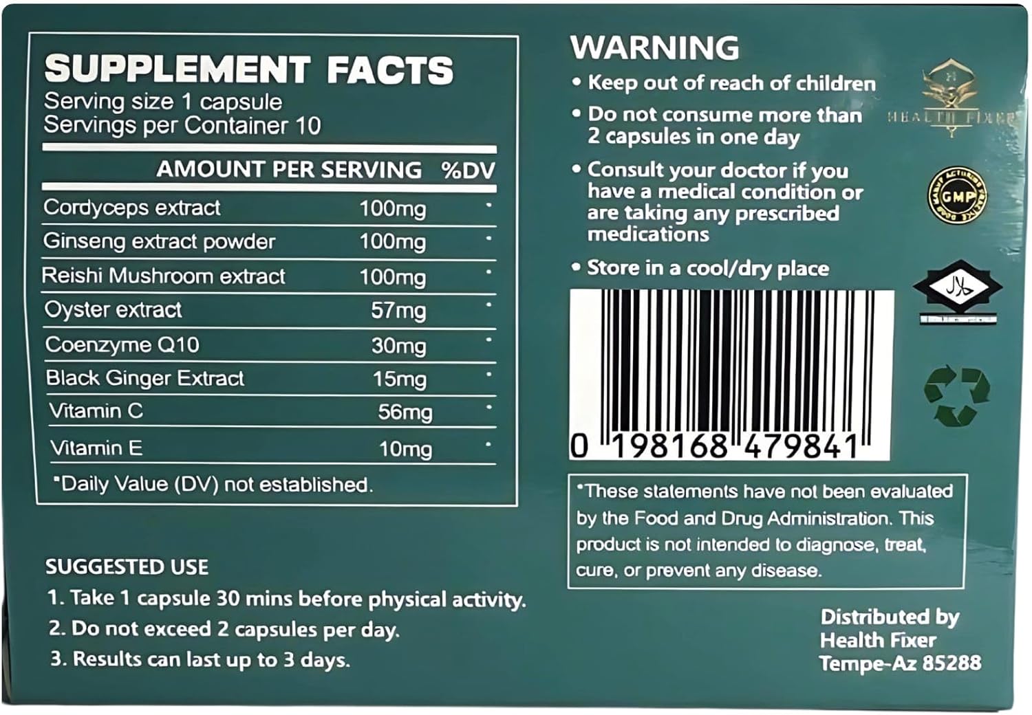 Premium Sports Nutrition Capsules for Enhanced Performance, Energy, and Endurance - 10 Pack