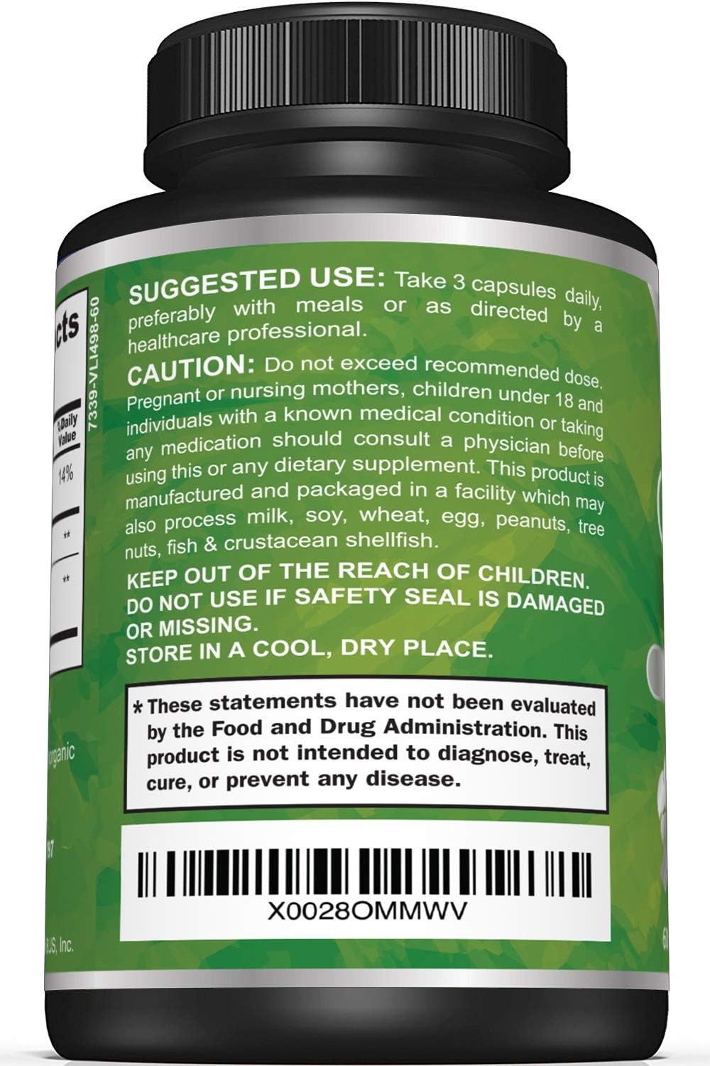 Premium Sunergetic Calcium D-Glucarate Supplement with Milk Thistle Extract for Liver & Detox Support - 60 Capsules, 500mg Per Serving