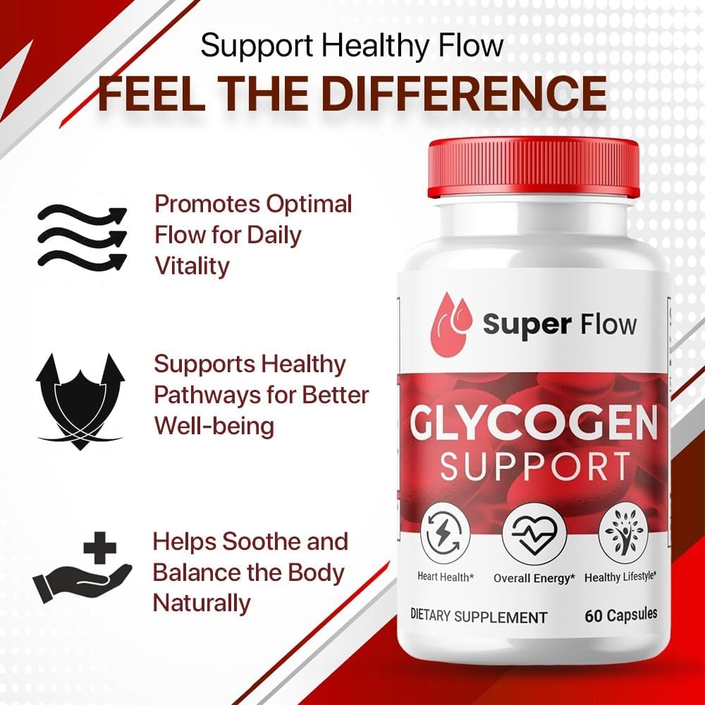 Premium SuperFlow Glycogen Support Capsules - 300 Count - Natural Blood Vessel Cleaner - Glyco Optimizer Formula - 5 Pack