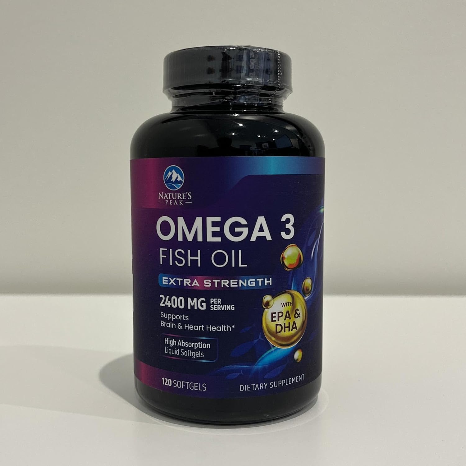 Premium Triple Strength Omega-3 Fish Oil Supplement - 2400 mg, Sustainably Sourced EPA & DHA for Brain & Heart Support - 120 Softgels