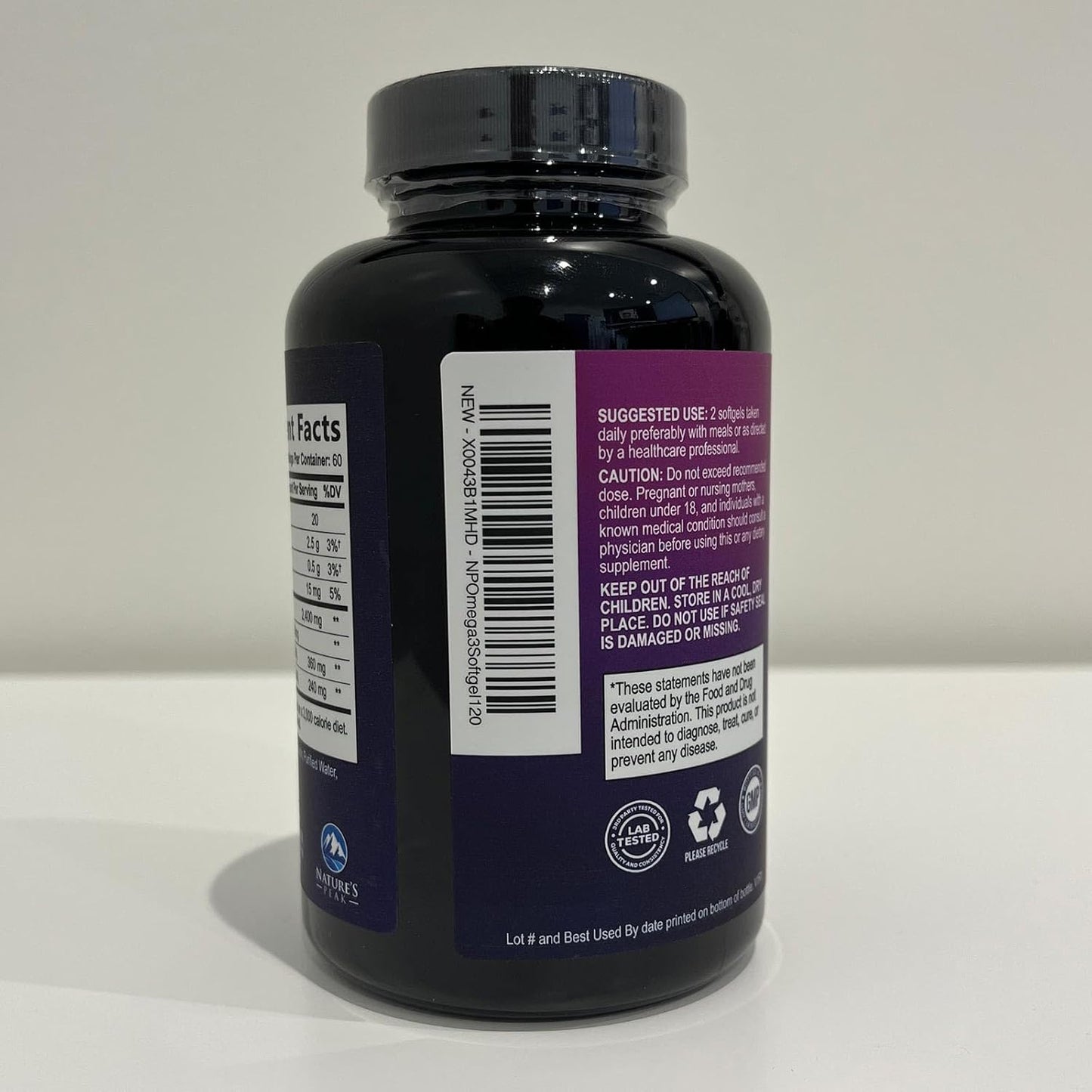 Premium Triple Strength Omega-3 Fish Oil Supplement - 2400 mg, Sustainably Sourced EPA & DHA for Brain & Heart Support - 120 Softgels