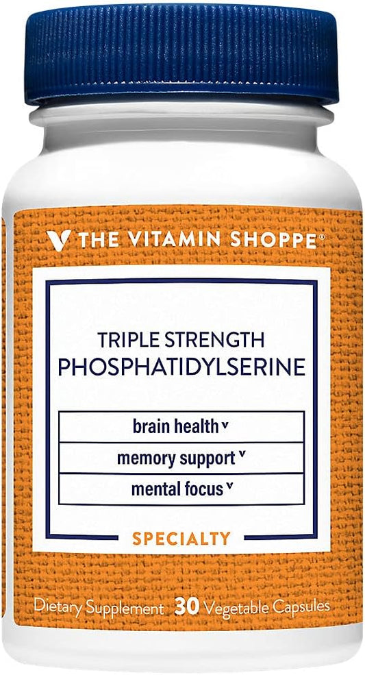 Premium Triple Strength Phosphatidylserine Capsules for Brain Health - 30 Day Supply