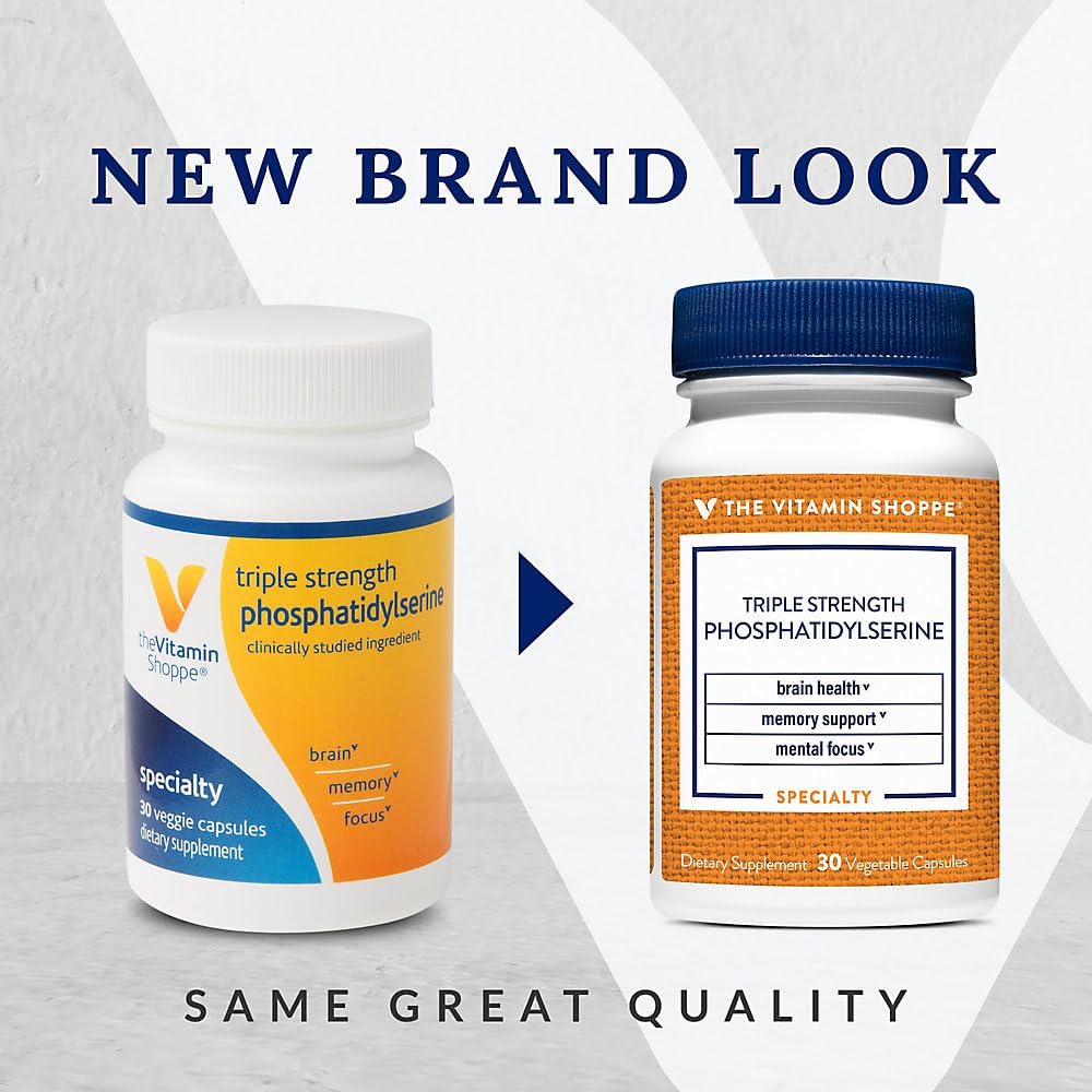 Premium Triple Strength Phosphatidylserine Capsules for Brain Health - 30 Day Supply