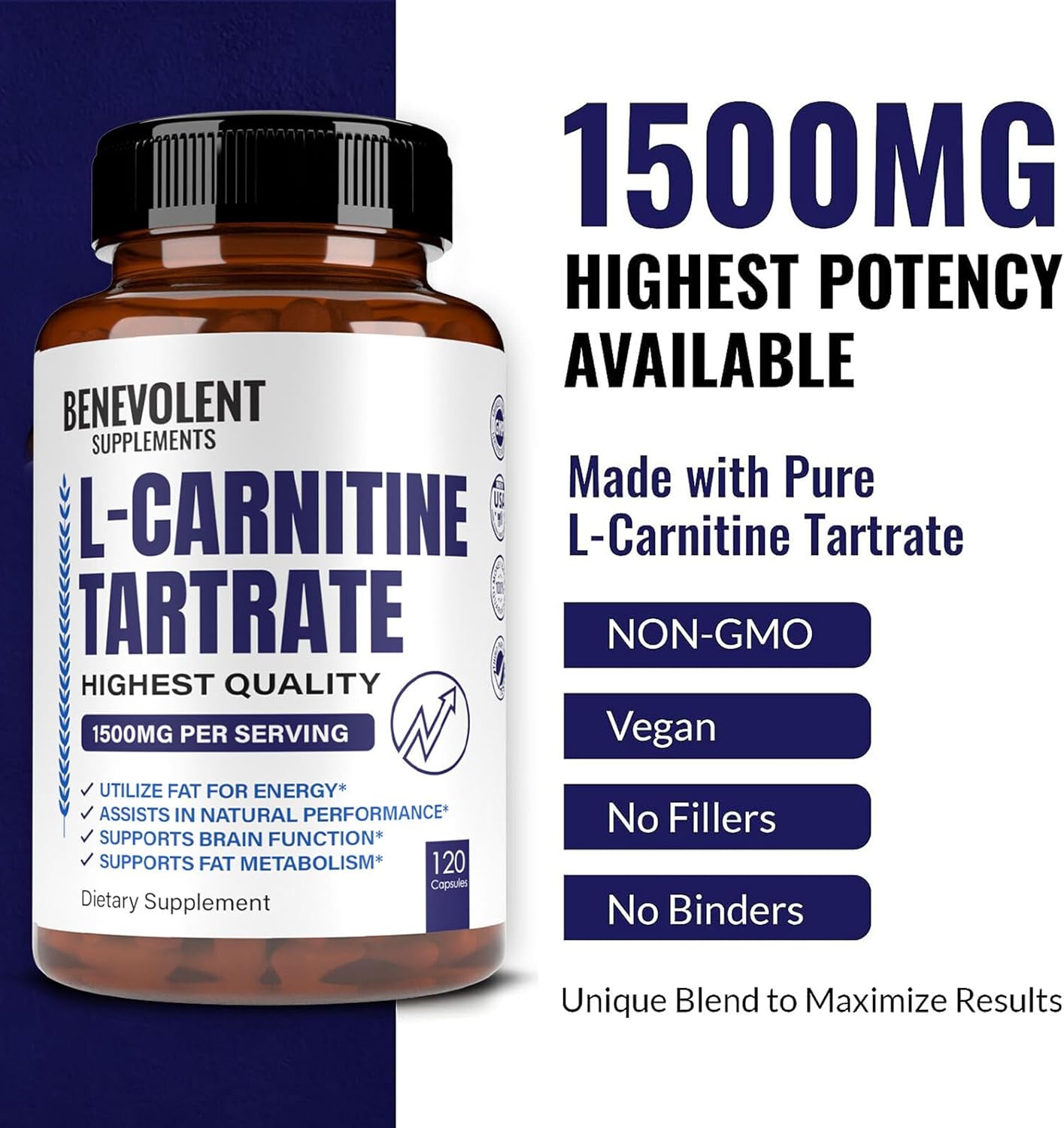 Premium Turkesterone and L-Carnitine Supplement for Stamina, Muscle Growth, and Metabolism Boost - 8,000mg with Tongkat Ali for High Absorption and Natural Energy Support
