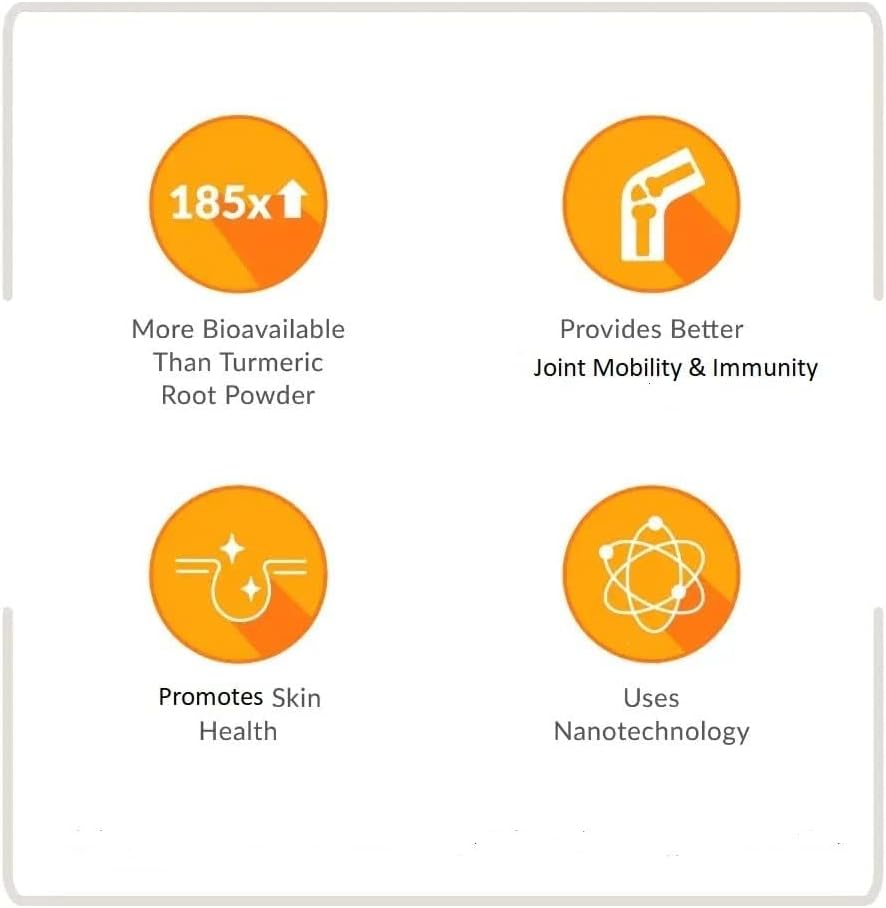 Premium Turmeric Curcumin NovaSOL Supplements with Advanced Nanotechnology for Joint Mobility, Immunity, Digestive Health - 1000mg