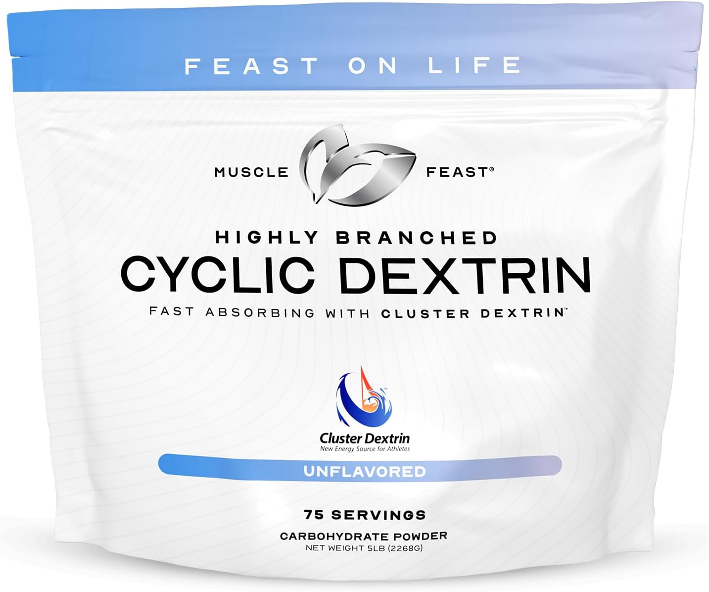Premium Unflavored Highly Branched Cyclic Dextrin Supplement for Pre or Post-Workout - 5lbs