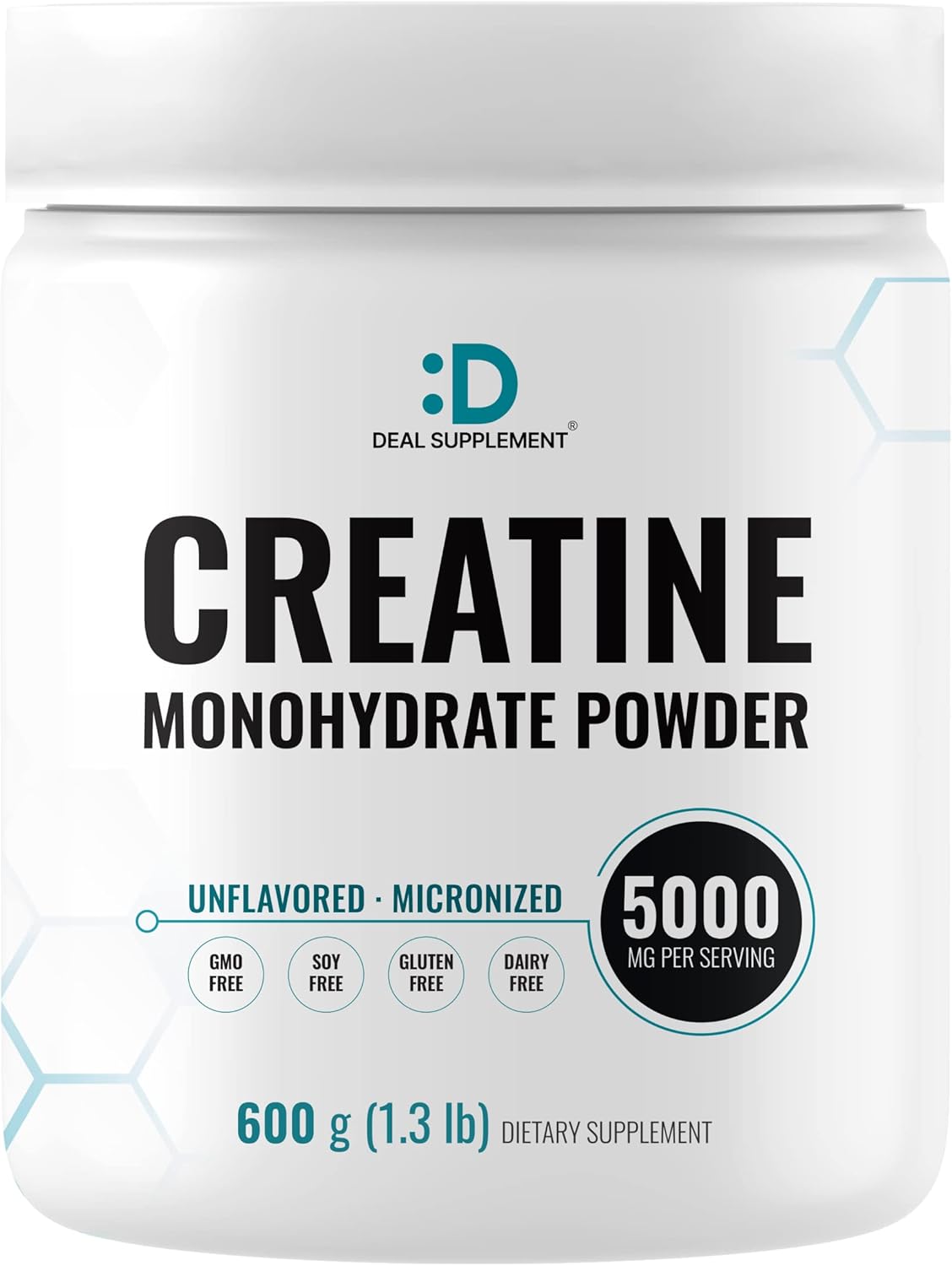 Premium Unflavored Micronized Creatine Monohydrate Powder - 120 Servings of 5000mg (5g) for Enhanced Performance & Recovery | Vegan & Keto-Friendly | Non-GMO & Filler-Free