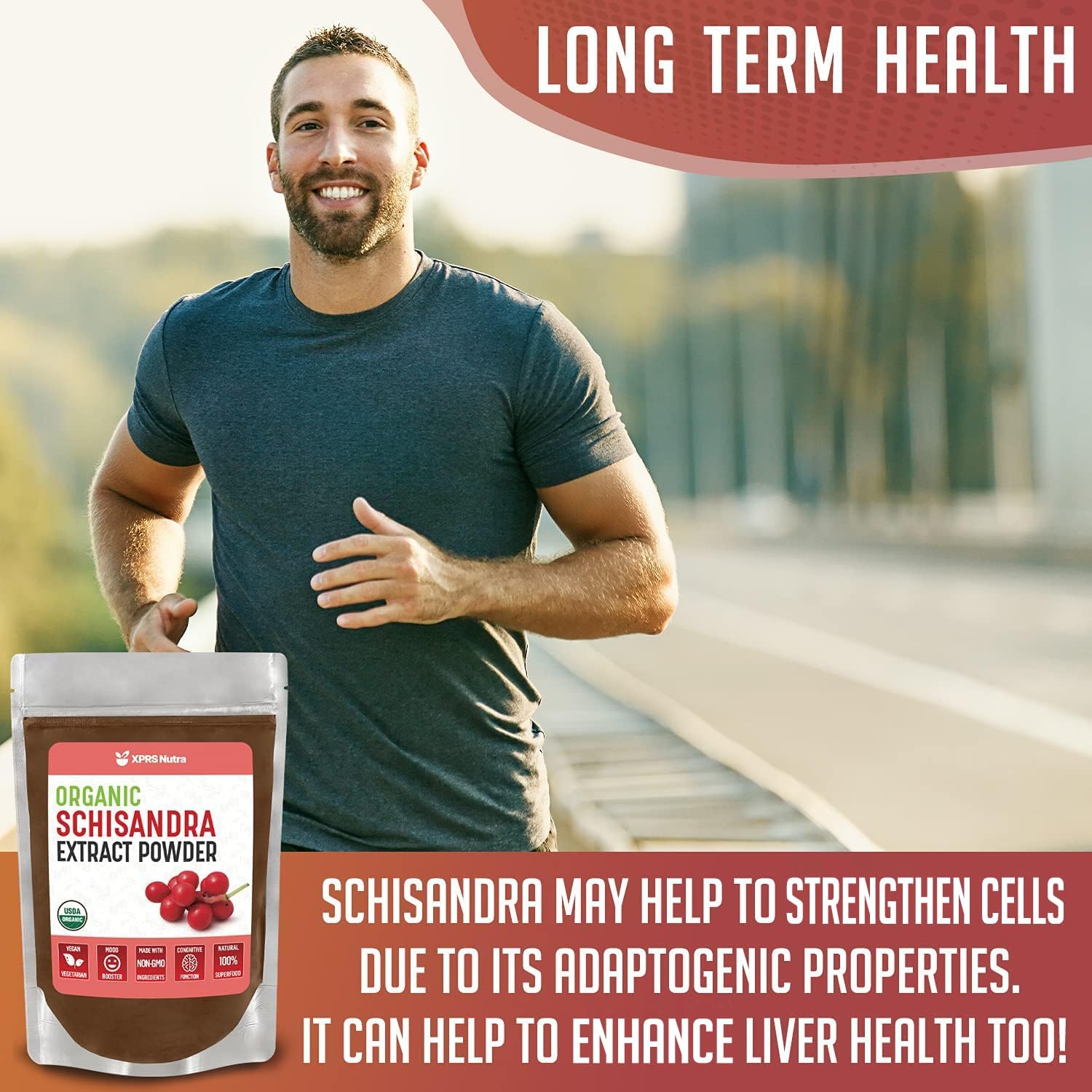 Premium USDA Organic Schisandra Berry Powder Extract - Boost Cognition and Immunity - Vegan Superfood Supplement (8 oz)