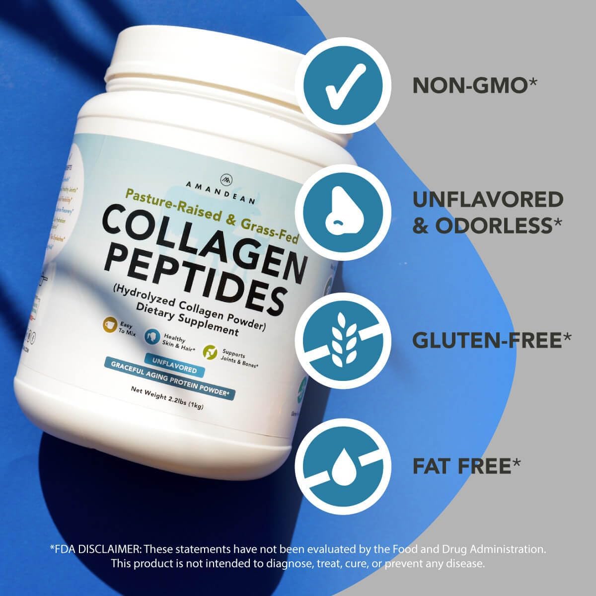 Premium Vegan Omega-3 & Grass-Fed Collagen Bundle for Healthy Skin, Joints & Bones - Non-GMO (120 Capsules + 1kg Powder)