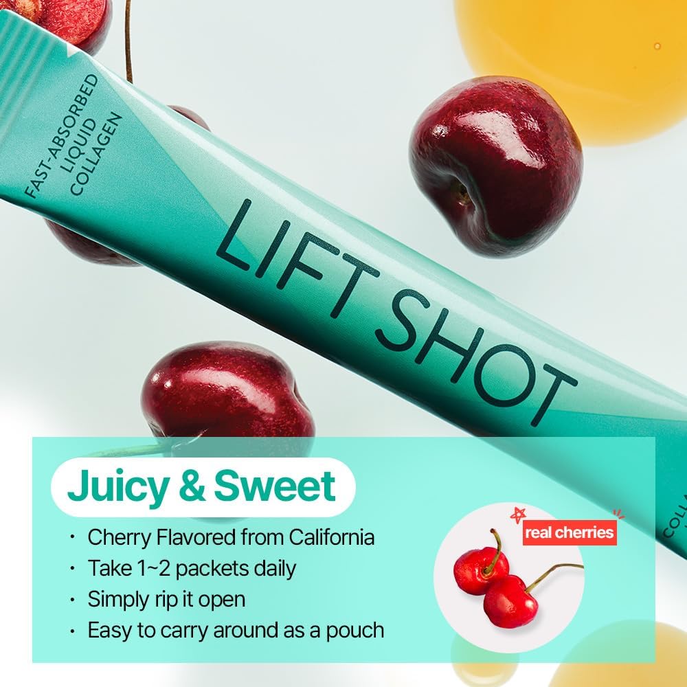 Premium VITALBEAUTIE Liquid Collagen Shot for Women - 1500mg Multi Collagen Peptides with Hyaluronic Acid and Vitamin C - Third Party Certified for High Absorption