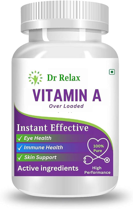 Premium Vitamin A Capsules for Healthy Eyes, Skin, Hair, and Face - 30 Capsules