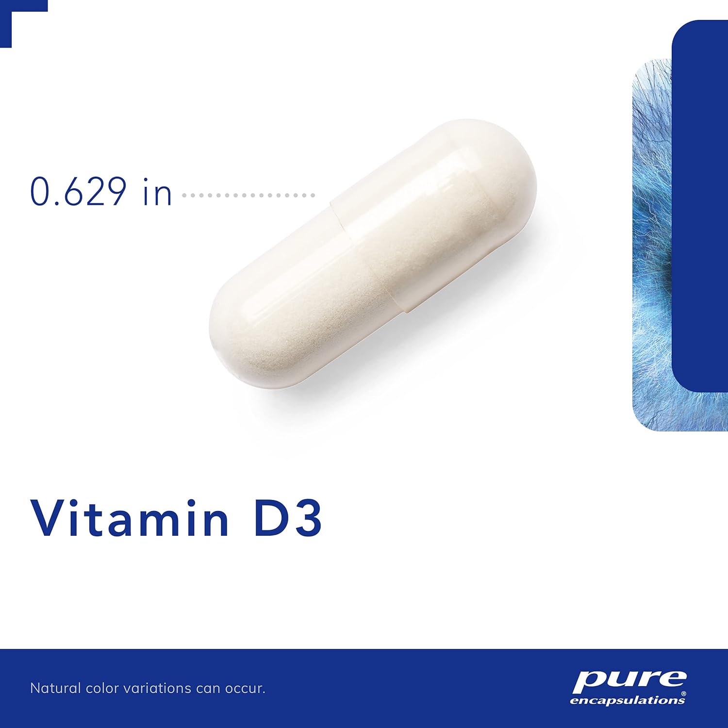 Premium Vitamin D3 Supplement 25 mcg (1,000 IU) - Supports Bone, Joint, Breast, Heart, Colon & Immune Health - 30 Capsules by Pure Encapsulations