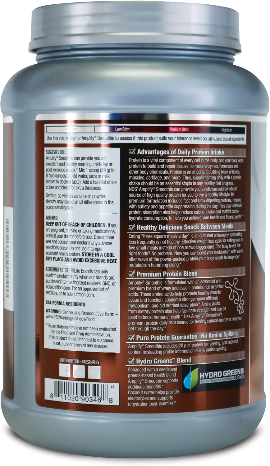 Premium Whey Protein Powder Shake with Added Greens and Amino Acids for Lean Muscle, Strength, Energy, and Fat Loss - Double Chocolate Flavor (30 Servings)