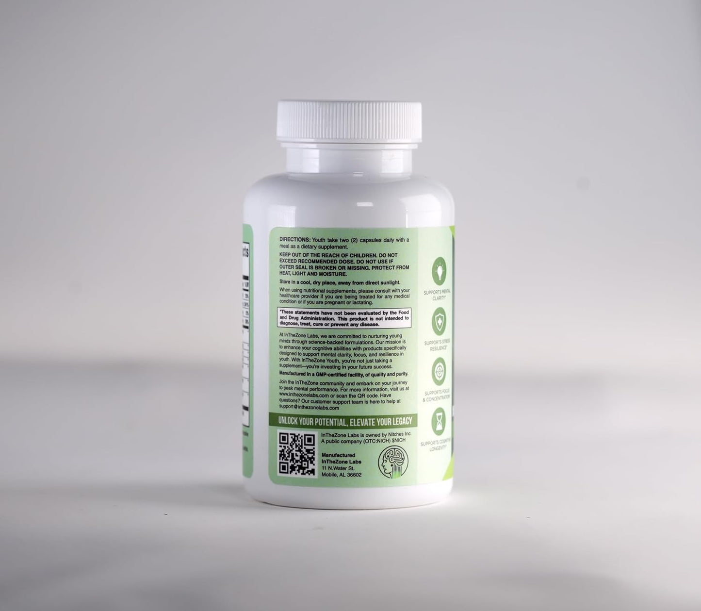 Premium Youth Cognitive Development Formula for Focus, Memory, & Clarity - 60 Capsules