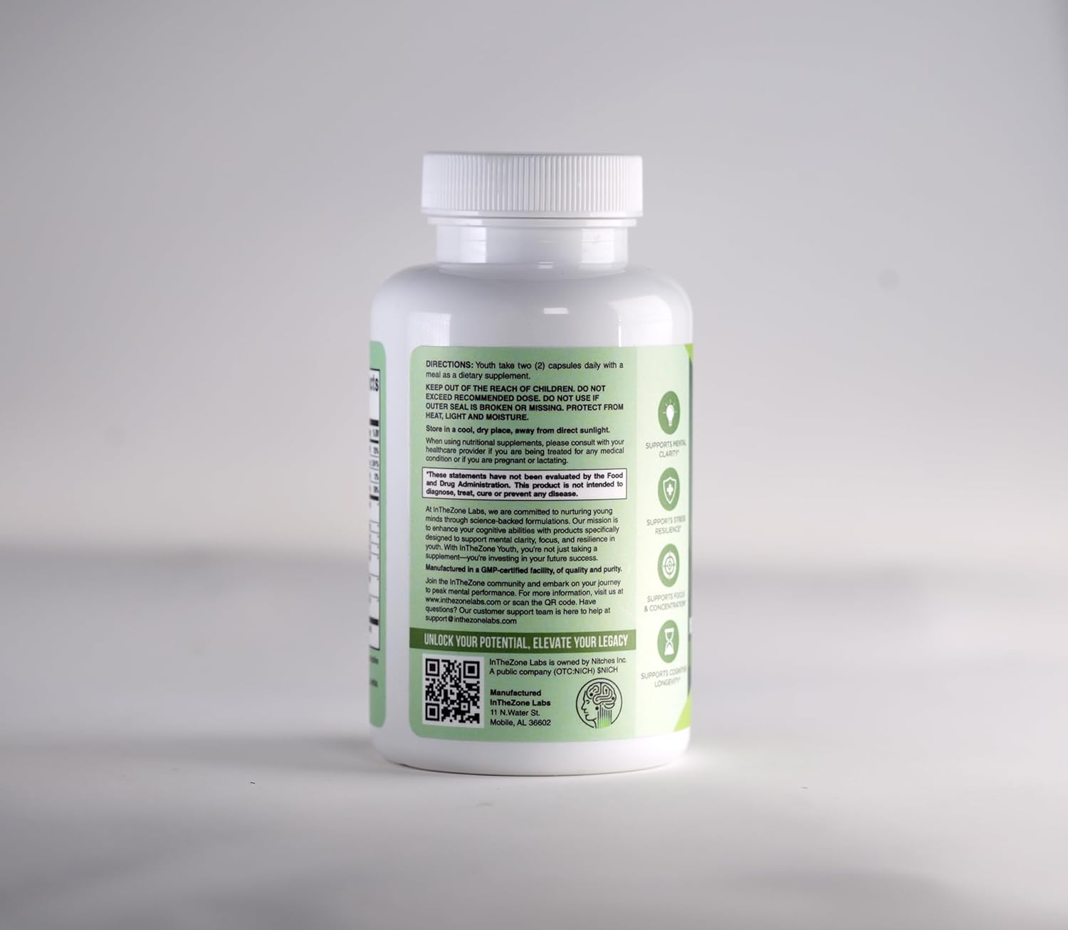 Premium Youth Cognitive Development Formula for Focus, Memory, & Clarity - 60 Capsules