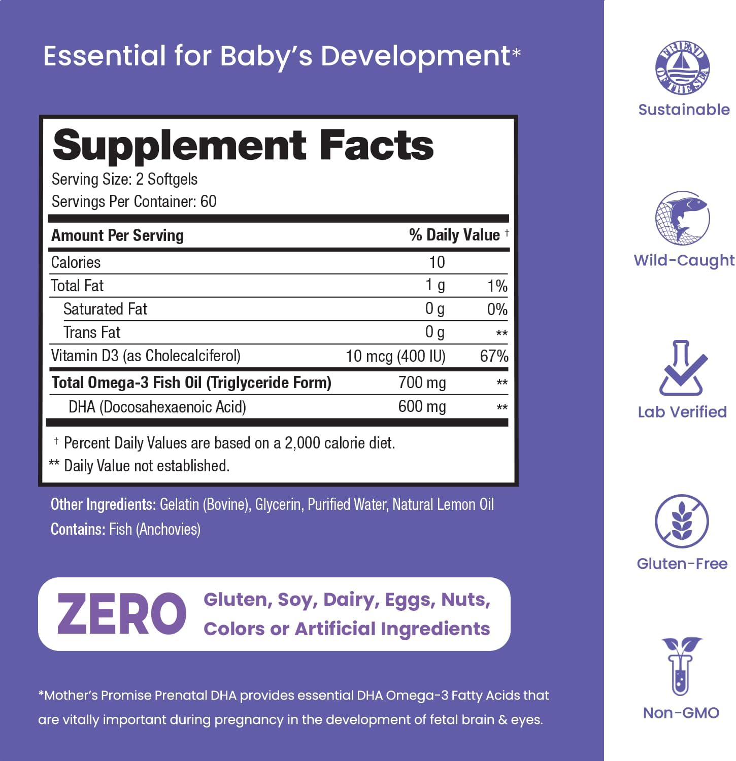 Prenatal DHA and Liquid Iron Bundle for Mother's Promise