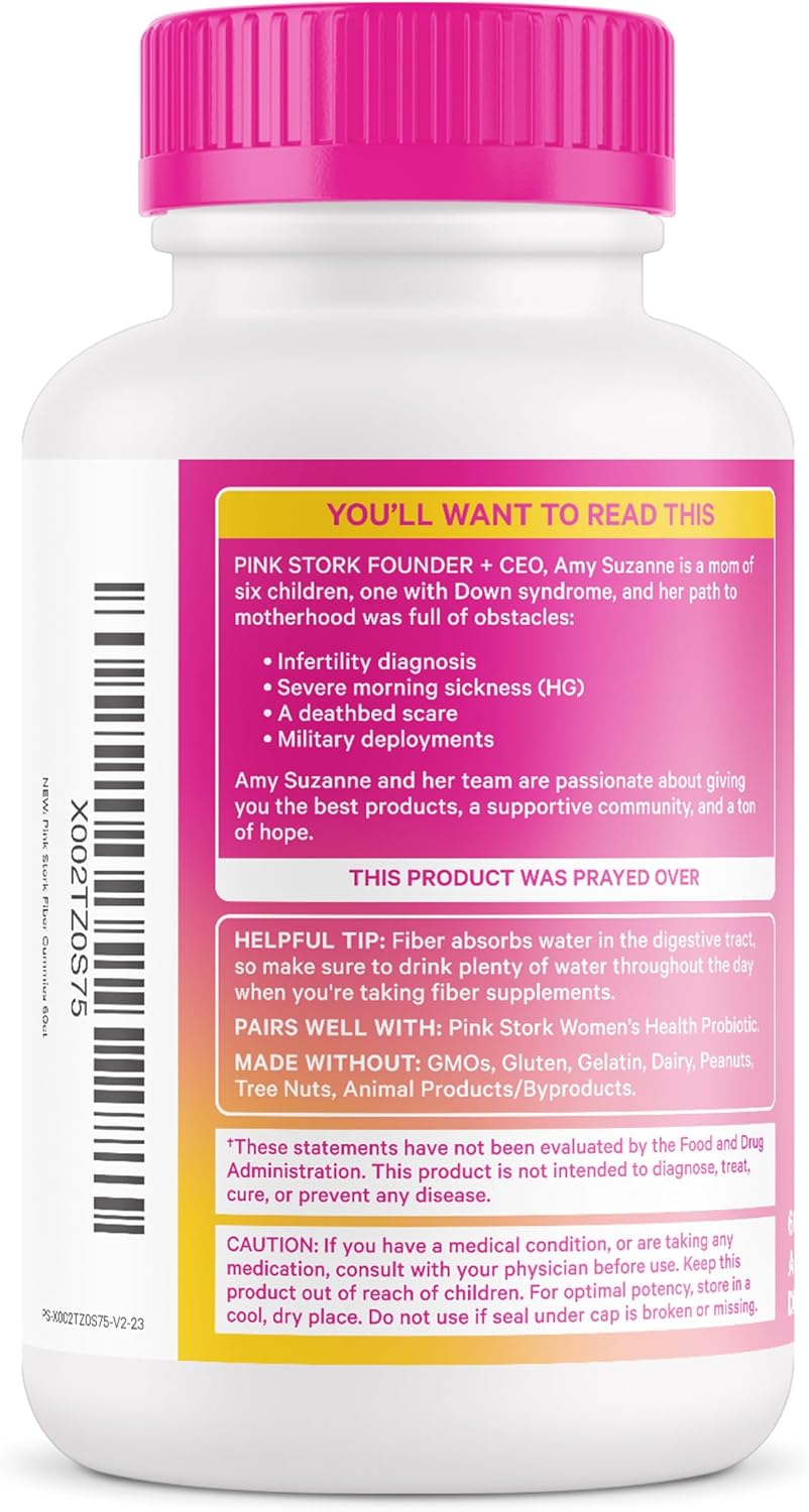 Prenatal Fiber Gummies with Prebiotic Inulin - Natural Pregnancy Stool Softeners - 60 Vegan Chews