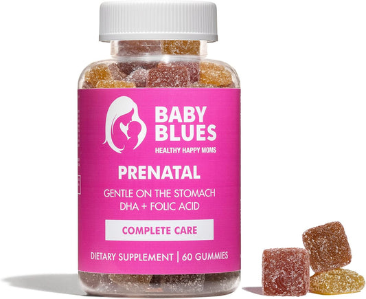Prenatal Gummies with DHA + EPA Omega 3s for Baby Blues