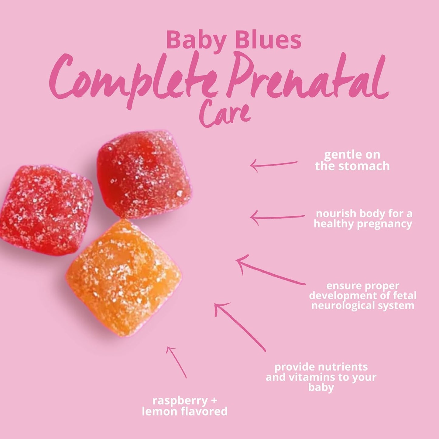 Prenatal Gummies with DHA + EPA Omega 3s for Baby Blues