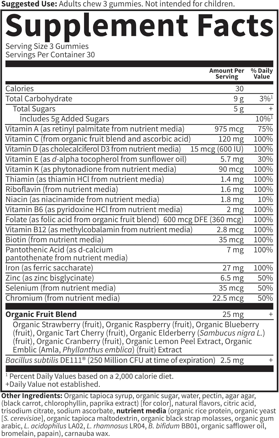 Prenatal Gummy Vitamins with Iron, Folate, Biotin, D3, B12 & Probiotics, Non-GMO, Gluten-Free - 90 Cherry Lemonade Gummies