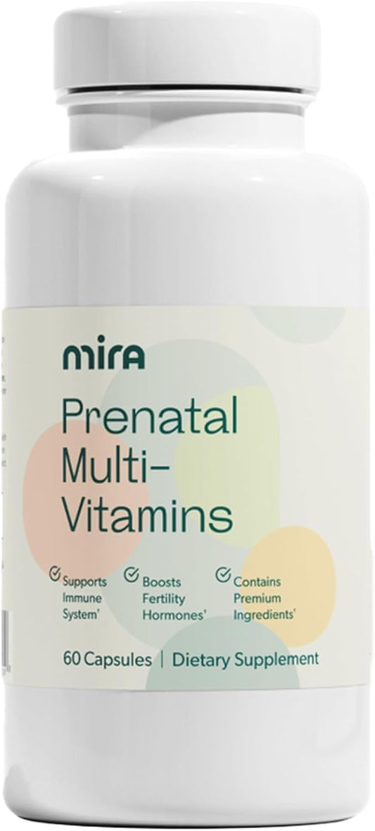 Prenatal Multi-Vitamin for Women with Folate & Choline, 60 Capsules - Supports Pregnancy & Fetal Development