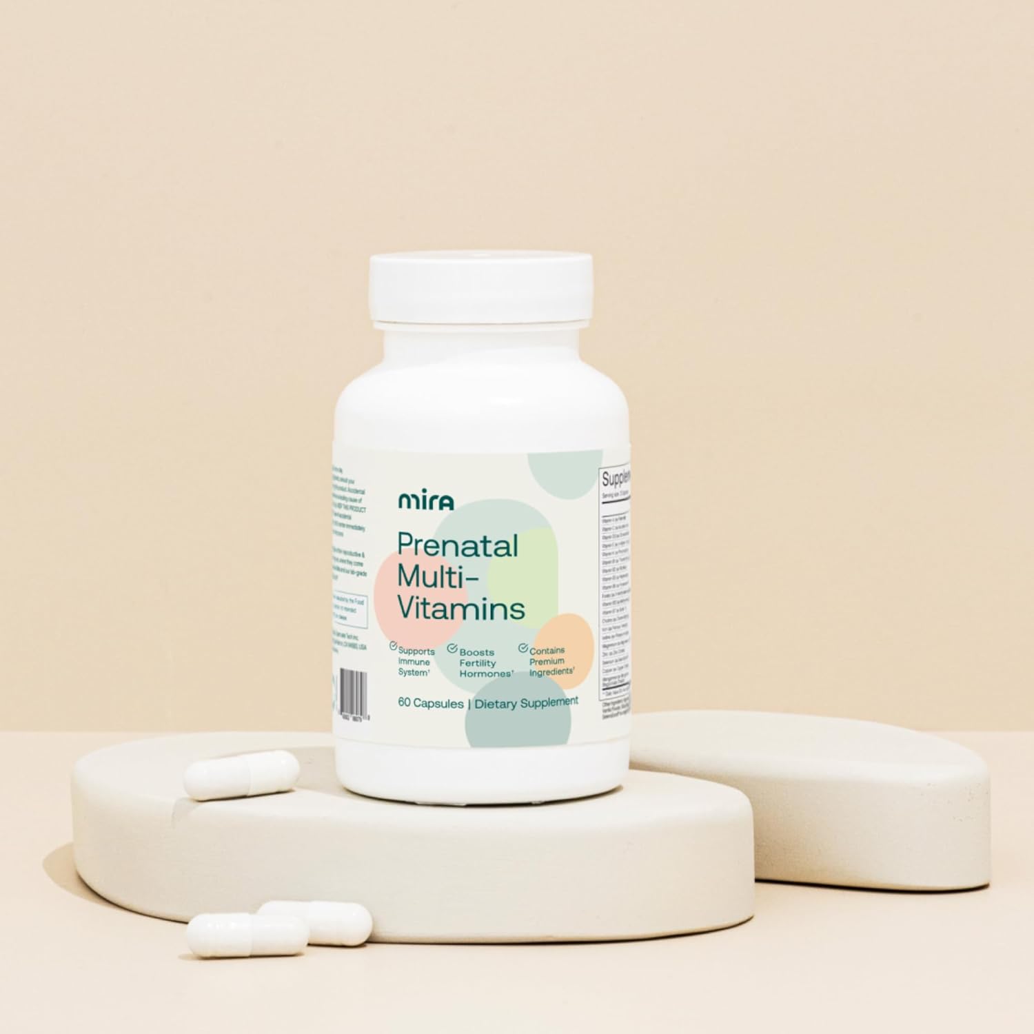 Prenatal Multi-Vitamin for Women with Folate & Choline, 60 Capsules - Supports Pregnancy & Fetal Development