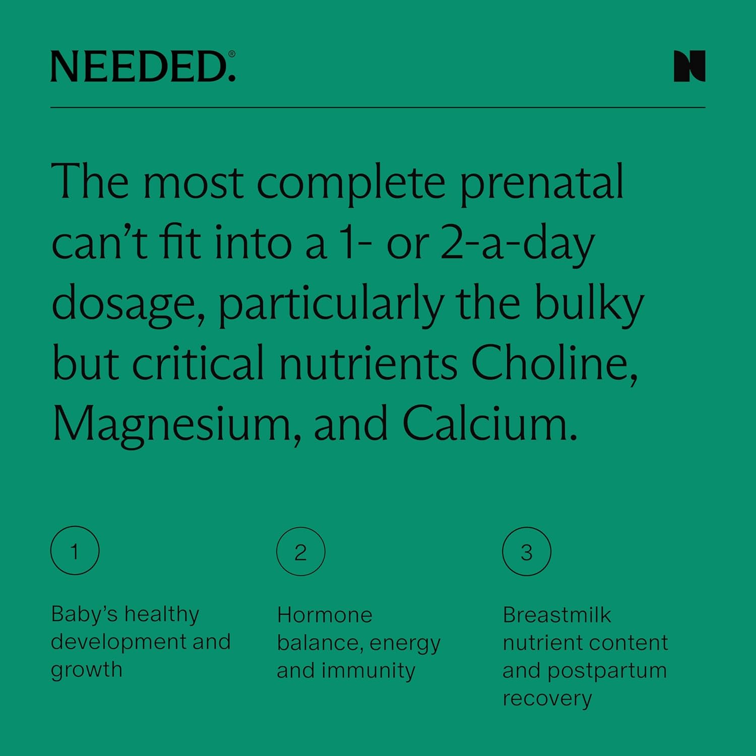 Prenatal Multivitamin Capsules with Choline for Pregnancy & Postpartum - Expert-Formulated & Third-Party Tested - 30-Day Supply
