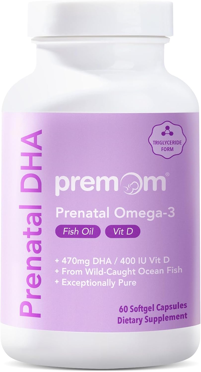 Prenatal Multivitamin for Women with DHA Fish Oil - 2 Bottles of Vitamin Supplements
