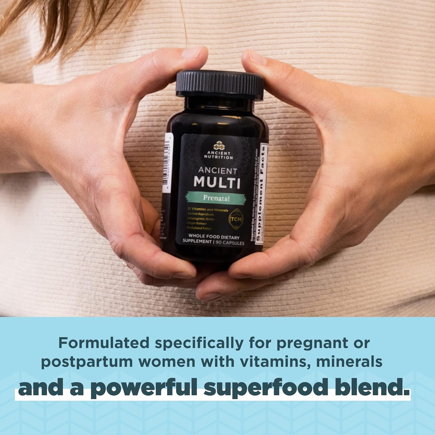Prenatal Multivitamin for Women with Vitamin C, B12, Magnesium, Folate - Supports Pregnancy & Fertility - 90 Ct