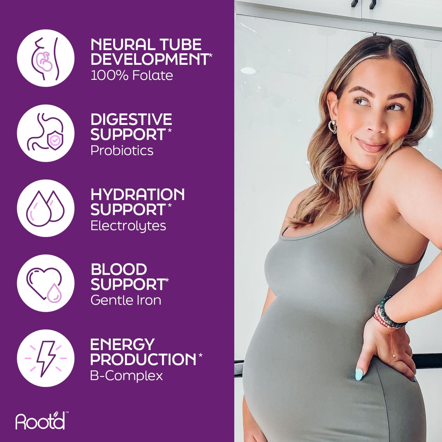 Prenatal Multivitamin Powder with 25 Vitamins & Minerals, Electrolytes, Superfoods, Probiotics, Sugar-Free Hydration | 30 Packets
