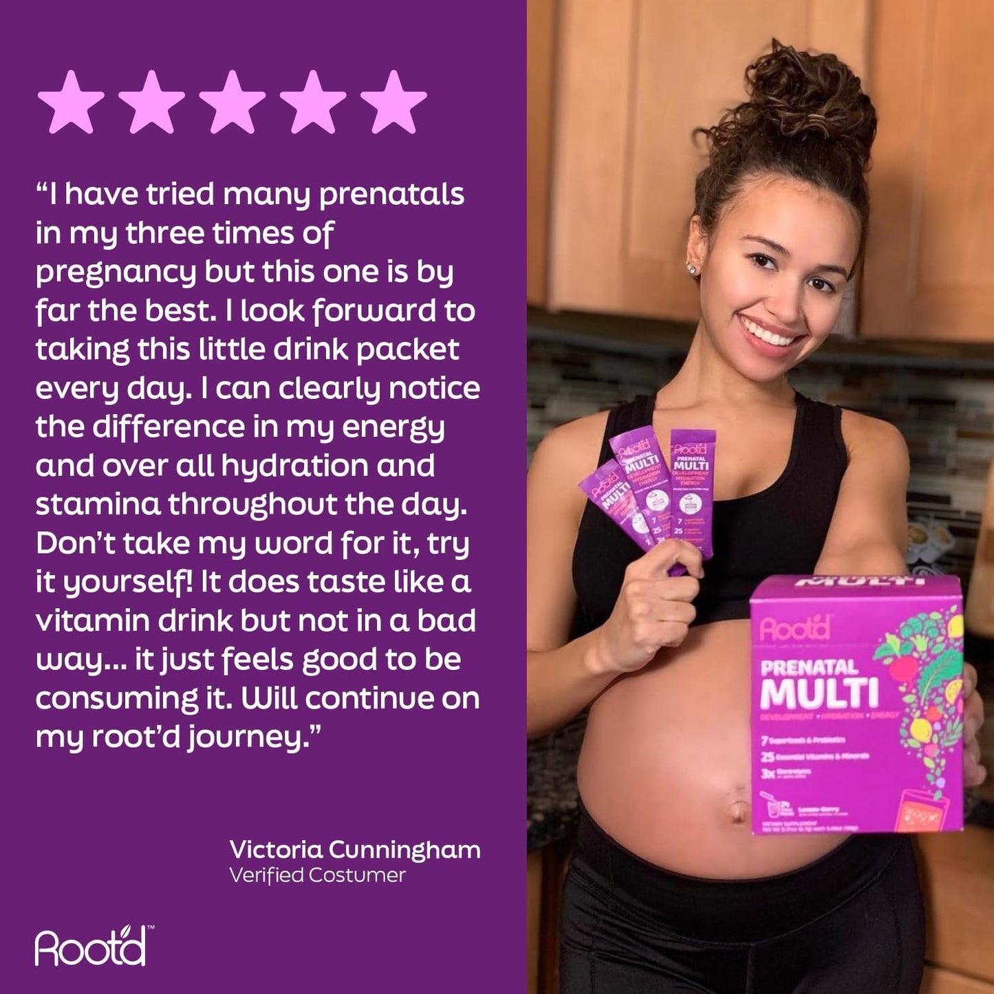 Prenatal Multivitamin Powder with 25 Vitamins & Minerals, Electrolytes, Superfoods, Probiotics, Sugar-Free Hydration | 30 Packets