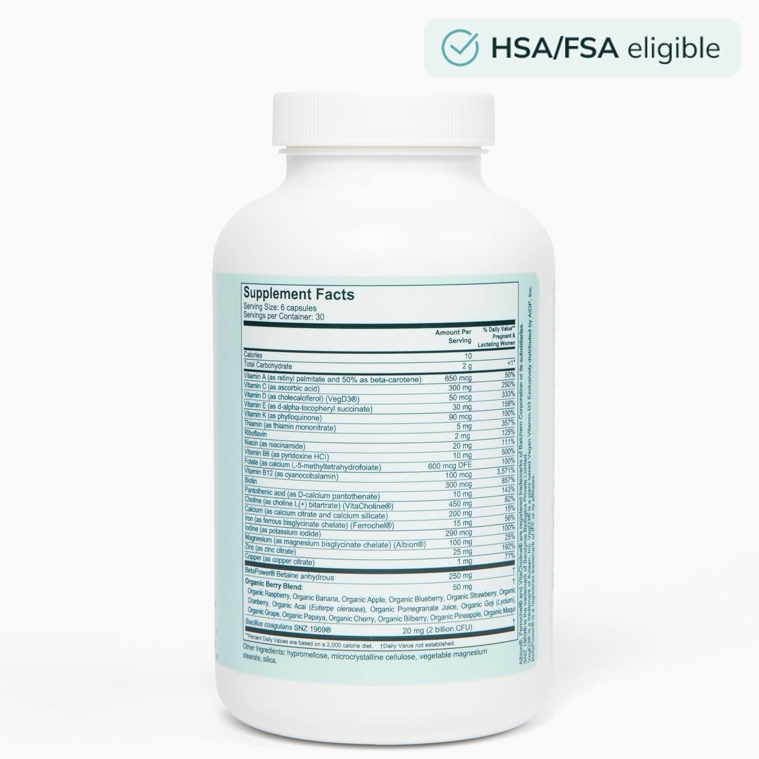 Prenatal Multivitamin with Essential Nutrients for Pregnancy