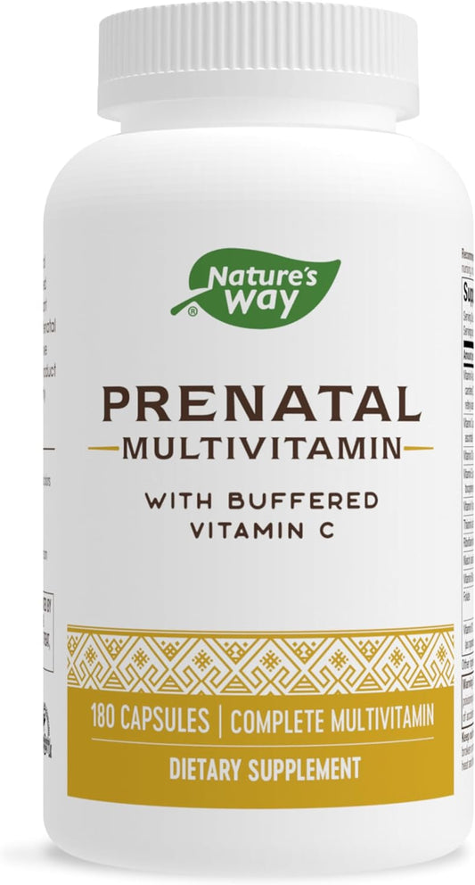 Prenatal Multivitamin with Folate for Healthy Brain and Spinal Development, 180 Capsules by Nature's Way