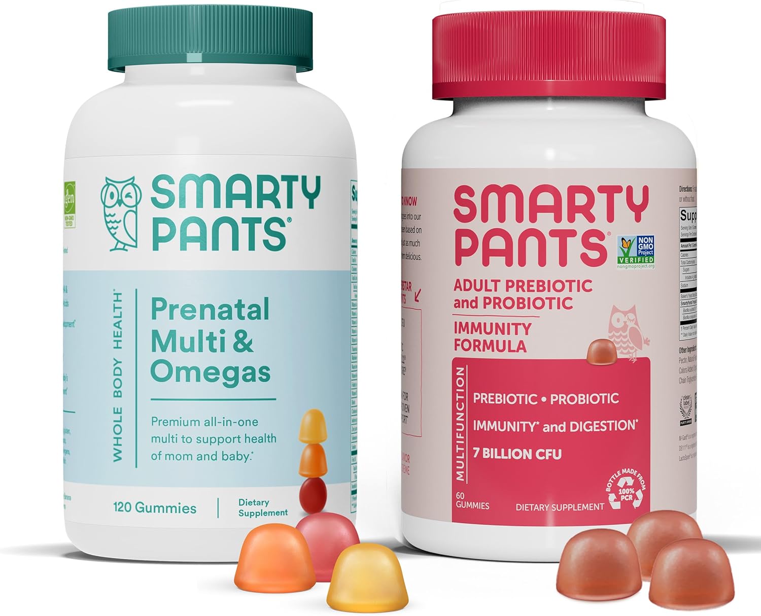 Prenatal Multivitamins with Probiotic Immunity Bundle: Omega-3 Fish Oil, Biotin, Methylfolate, Vitamin D3, C, Digestive & Immune Support - 30 Day Supply
