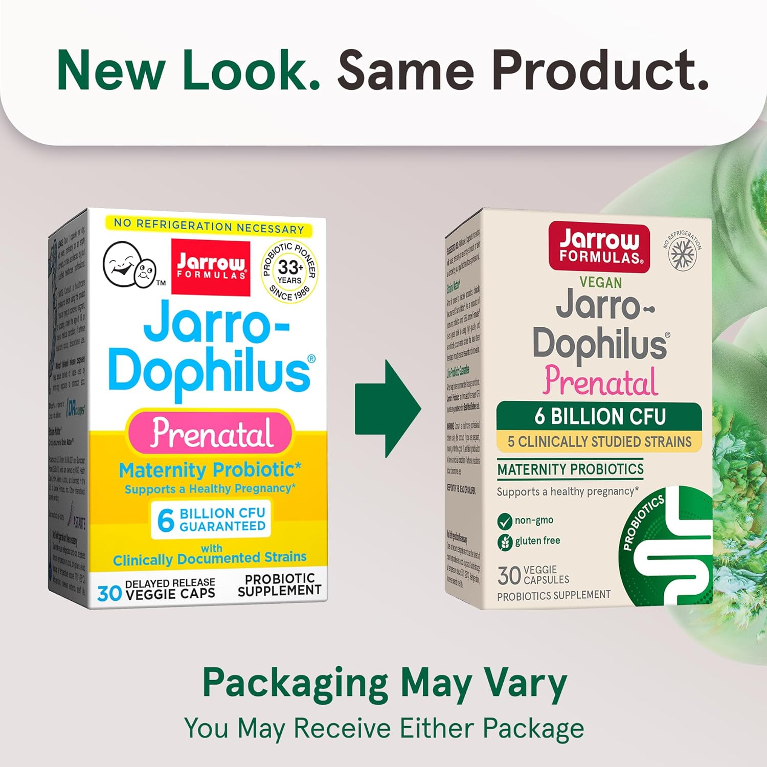 Prenatal Probiotics for Women - Jarrow Formulas® Jarro-Dophilus® - 6 Billion CFU - 30 Veggie Capsules - Healthy Pregnancy Support