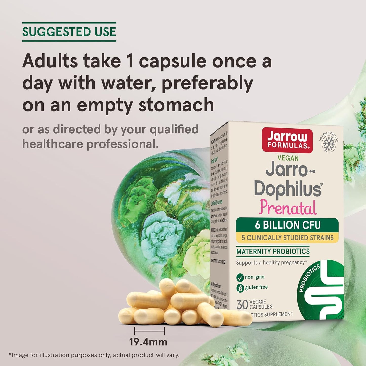 Prenatal Probiotics for Women - Jarrow Formulas® Jarro-Dophilus® - 6 Billion CFU - 30 Veggie Capsules - Healthy Pregnancy Support