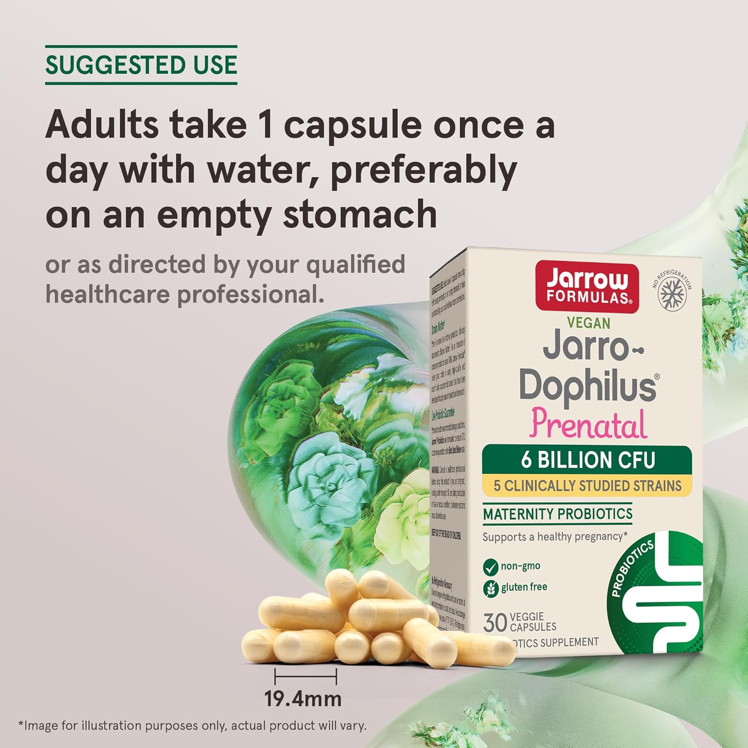 Prenatal Probiotics for Women - Jarrow Formulas® Jarro-Dophilus® - 6 Billion CFU - 30 Veggie Capsules - Healthy Pregnancy Support