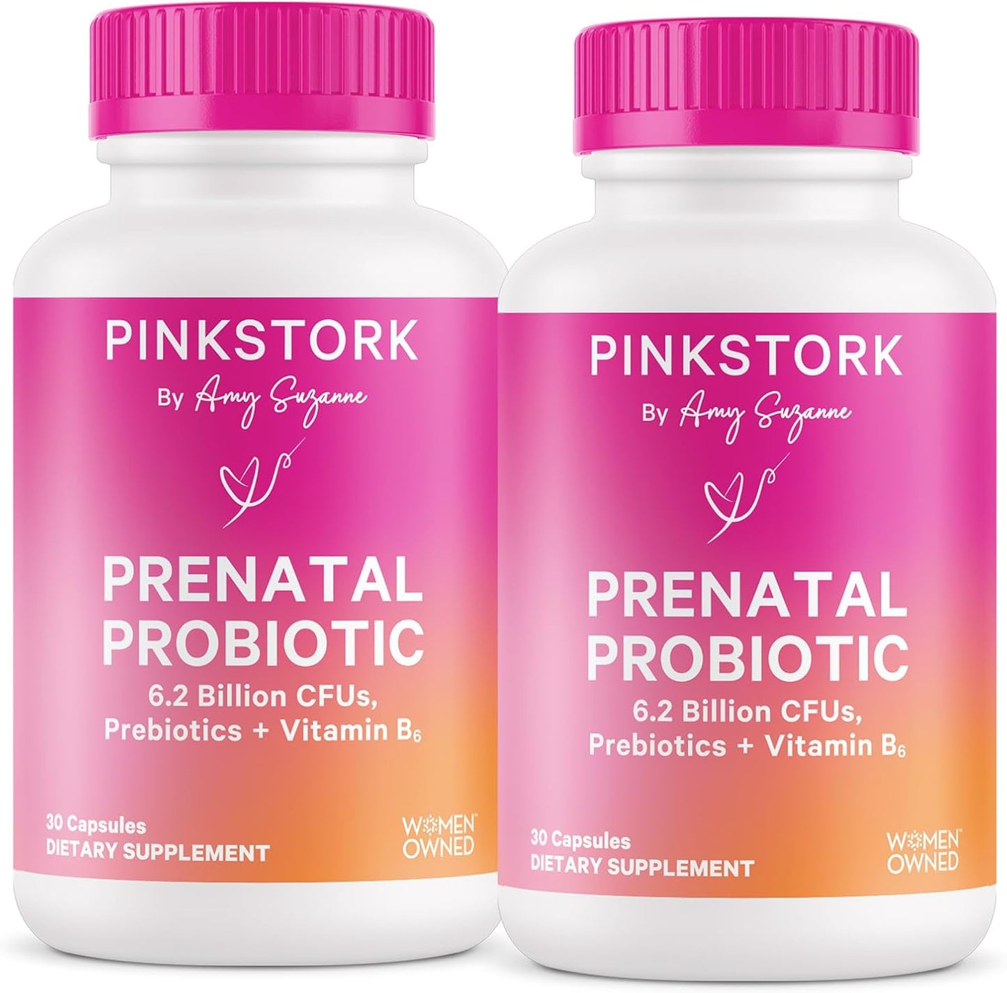 Prenatal Probiotics with Vitamin B6 and Prebiotics for Morning Sickness, Gut Health, and Immune Support during Pregnancy - 60 Capsules