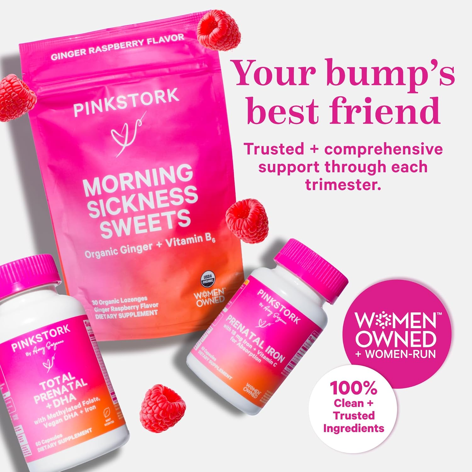 Prenatal Vitamins with DHA, Folate, Iron, Choline, and B12 for Women - Preconception Nutrition - Pregnancy Essentials - Mint Essence, 60 Capsules