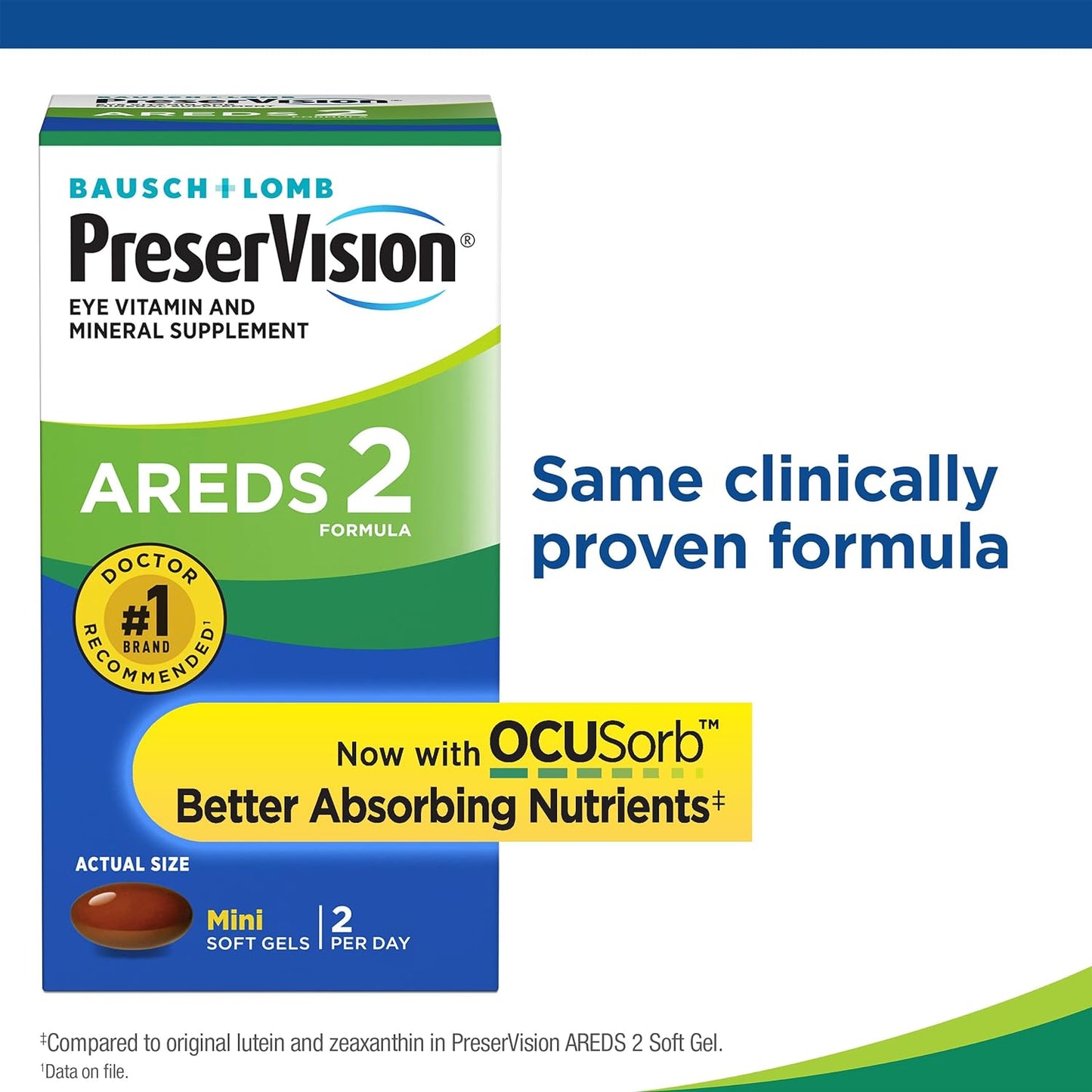 PreserVision AREDS 2 Eye Vitamin & Mineral Softgels with Lutein, Vitamin C, Zeaxanthin, Zinc & Vitamin E - 240 Count